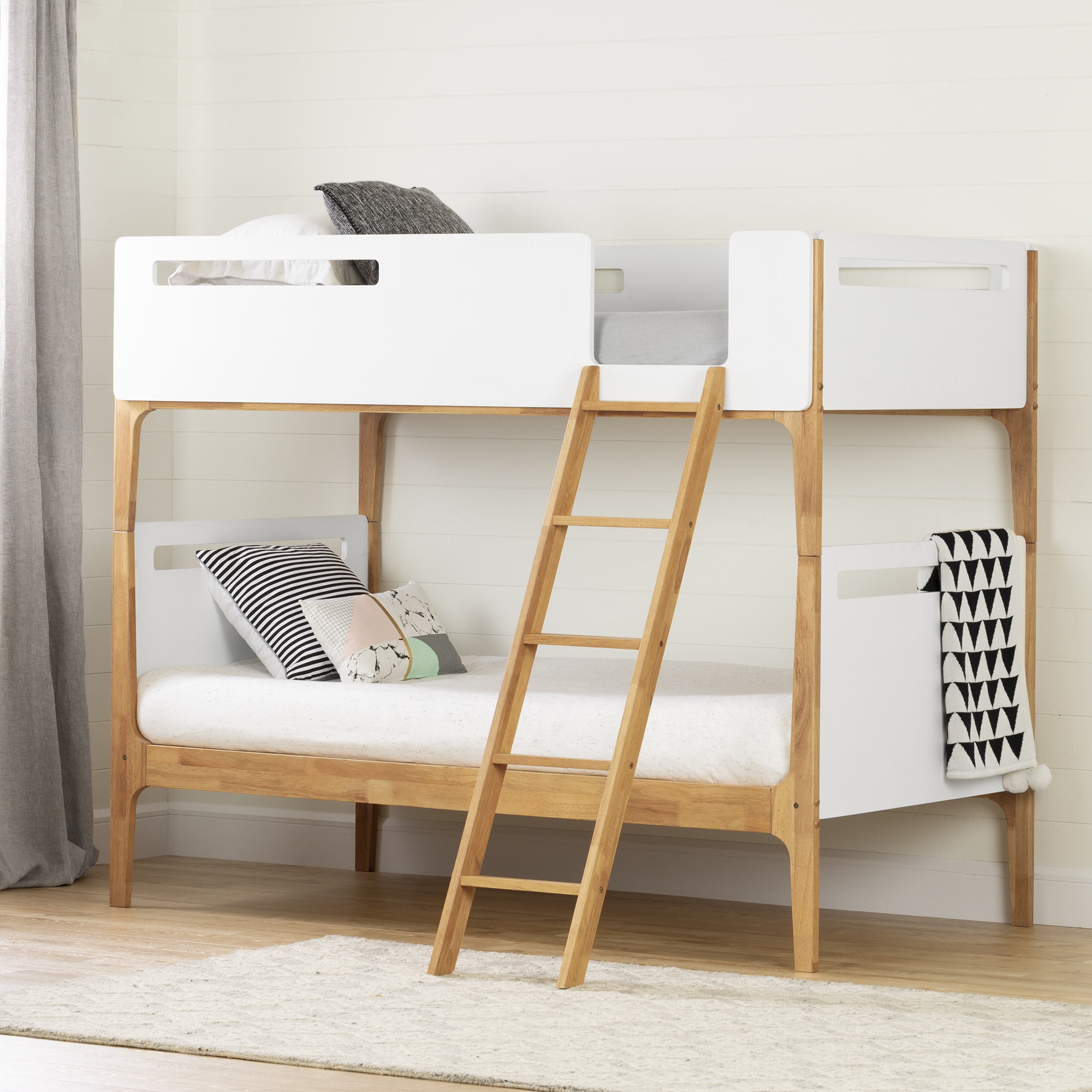 South Shore Bebble Scandinavian Bed Twin White