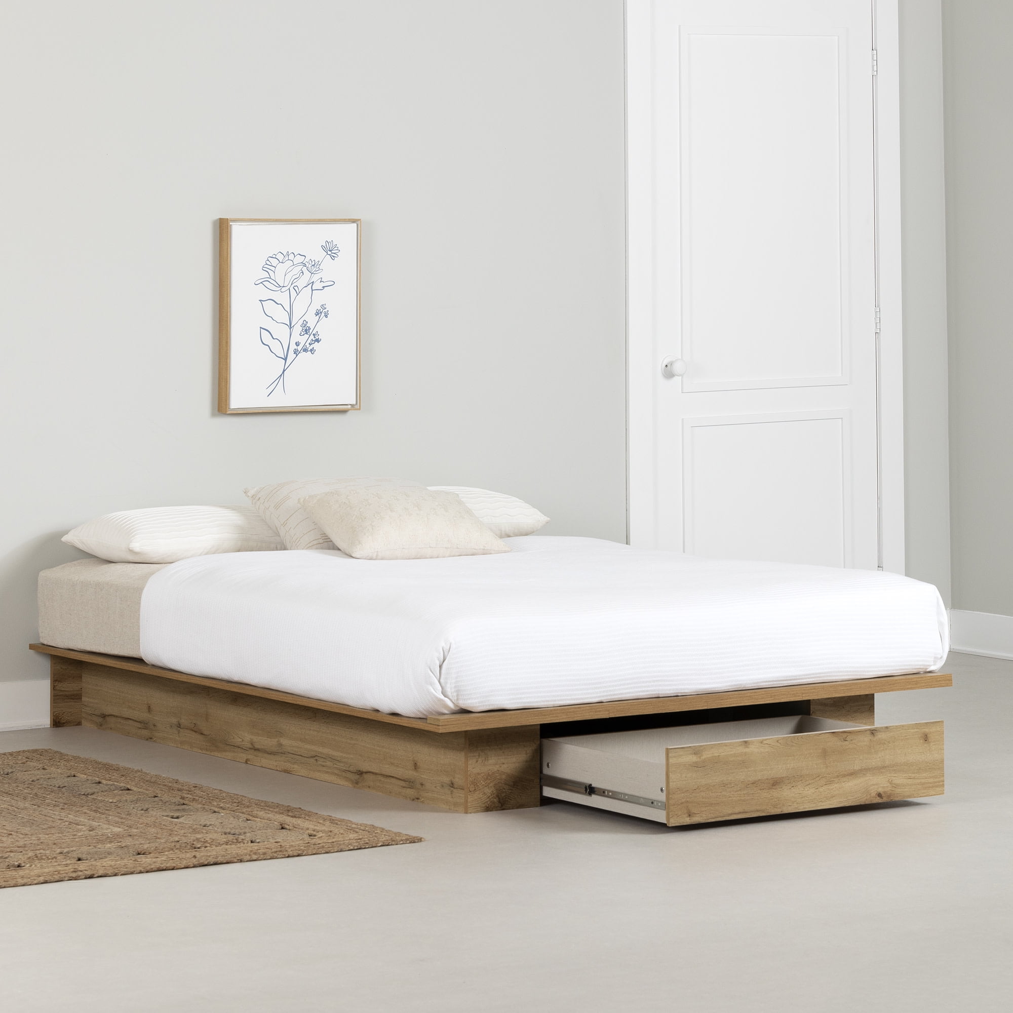 South shore prairie metal outlet platform bed