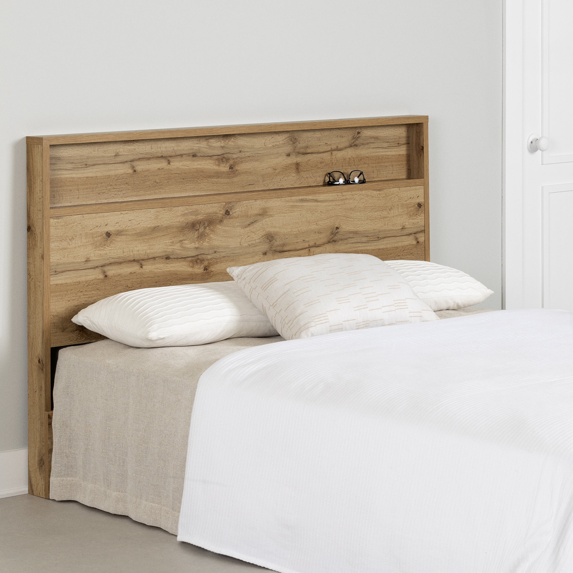 Full/Queen + Headboard / American Oak / White