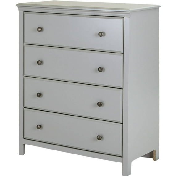South Shore Cotton Candy Coastal 4 Drawers Chest, Soft Gray