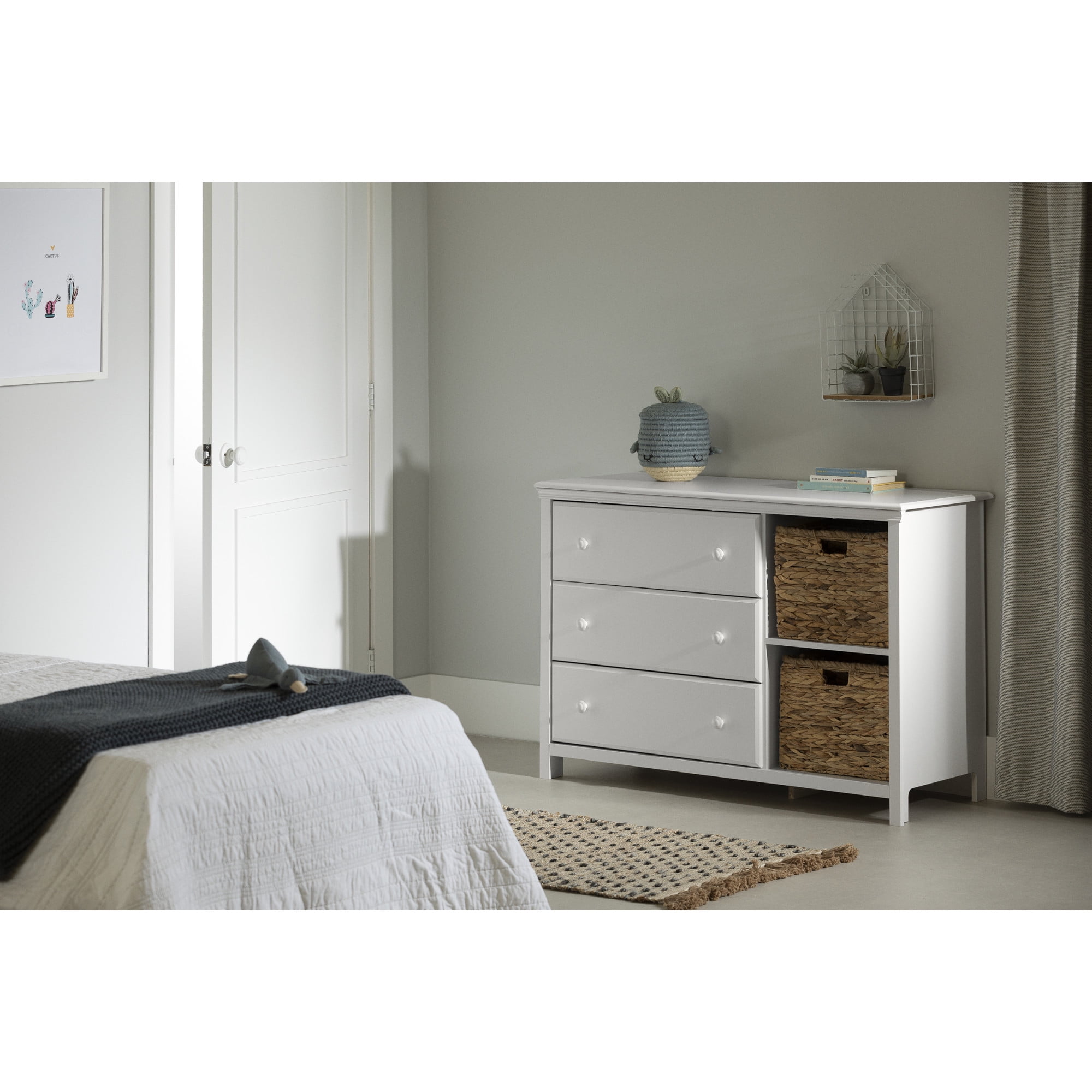 white christmas dresses Dresser - 3-Drawer | Cotton Candy | South Shore Furniture main image 1