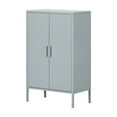 thumbnail image 1 of South Shore Crea, Contemporary Metal 2-Door Accent Cabinet, Blue, 1 of 12