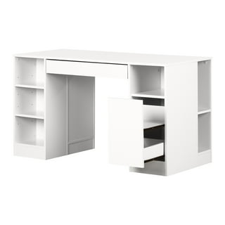 White craft 2024 desk with storage