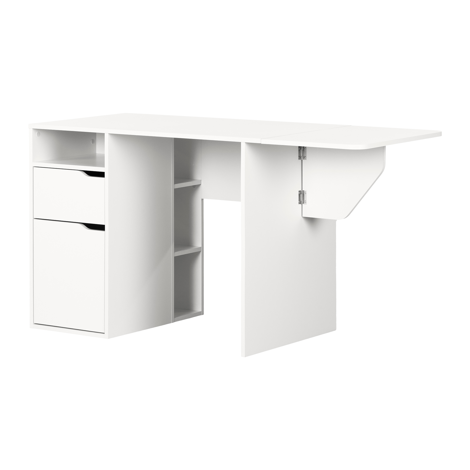 South Shore Crea Expandable Craft Table Desk, White - image 1 of 15