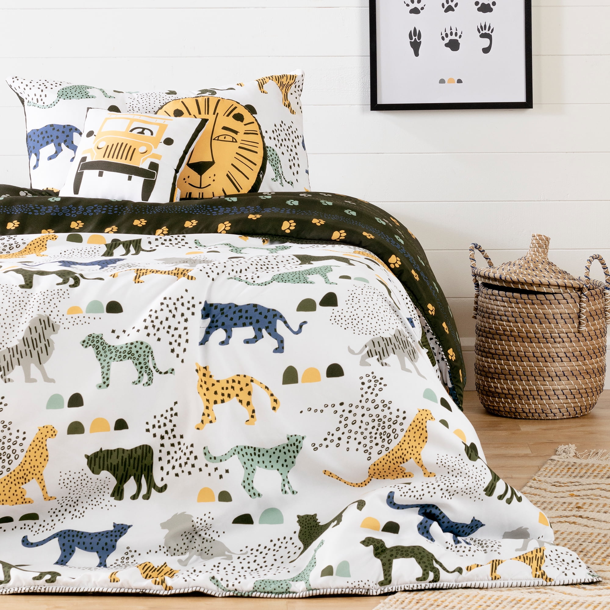 Green top kids bedding