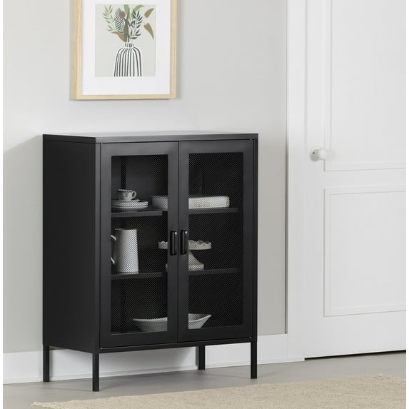 South Shore Eddison, Contemporary Cabinet, Black