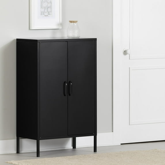 South Shore Eddison, Contemporary Cabinet, Black