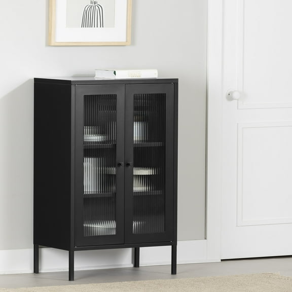 South Shore Eddison, Contemporary Cabinet,  Black