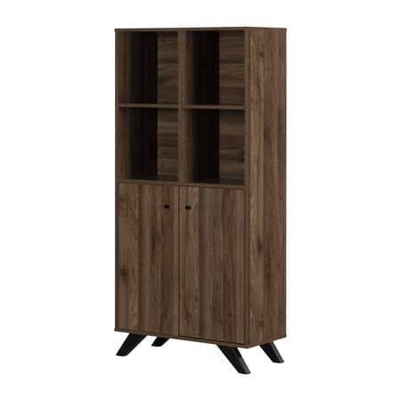 South Shore Flam, Scandinavian Storage Unit, Natural Walnut
