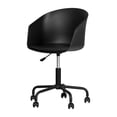thumbnail image 1 of South Shore Flam Scandinavian Swivel Chair Matte Black and Black, 1 of 9