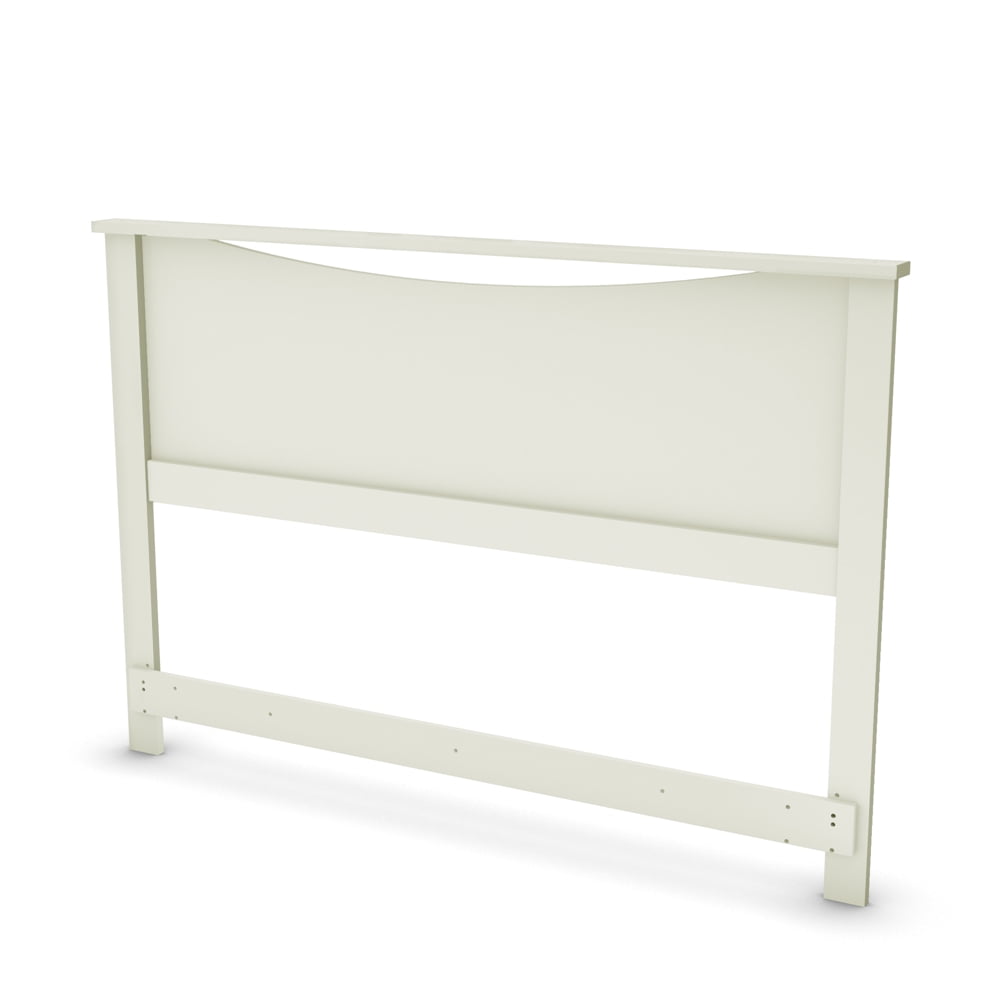 Pure White Full/Queen Wood Headboard with Geometric Lines