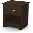 thumbnail image 1 of South Shore Fusion 1-Drawer Nightstand, Chocolate, 1 of 6