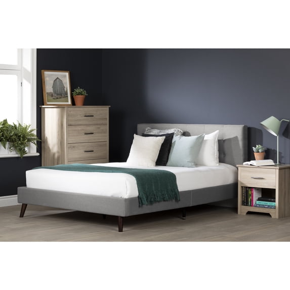 South Shore Fusion, Contemporary Bed, Queen Gray