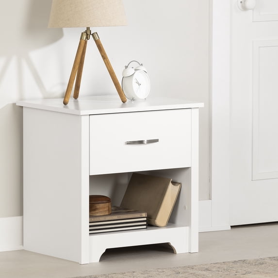 South Shore Fusion, Contemporary Nightstand, White