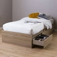 thumbnail image 1 of South Shore Fynn Twin Mates Bed with Storage Drawers, Rustic Oak, 1 of 9