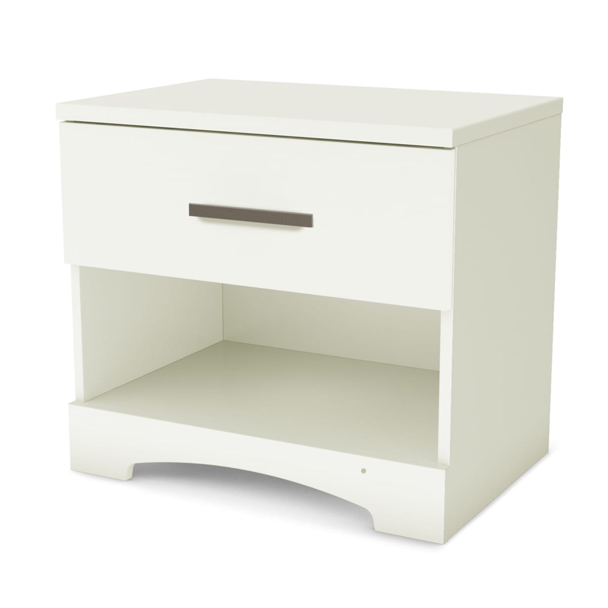 South Shore Gramercy 1-Drawer Nightstand - End Table with Storage White