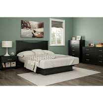 South Shore Gramercy, Contemporary Bed, Full/Queen Black