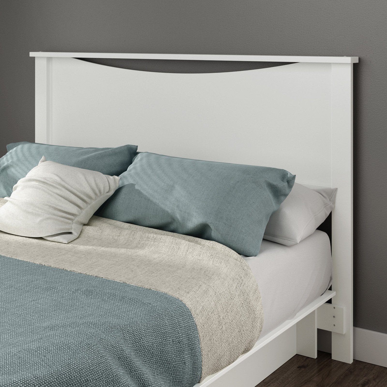 Pure White Full Panel Wood Headboard