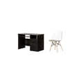 thumbnail image 1 of South Shore Gravity Rubbed Black Desk and 1 Annexe Gray Eiffel Chair Set, 1 of 7