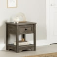 thumbnail image 1 of South Shore Hazen, Farmhouse Nightstand,  Brown, 1 of 13