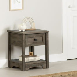 South Shore Sweedi Scandinavian 1-Drawer Nightstand, Solid Wood