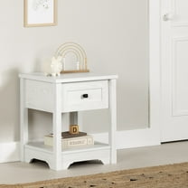 South Shore Hazen, Farmhouse Nightstand,  White