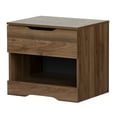 thumbnail image 1 of South Shore Holland 1-Drawer Nightstand - End Table with Storage Brown, 1 of 10