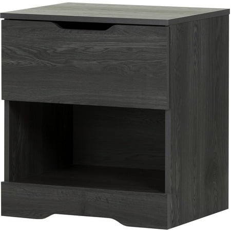 South Shore Holland 1-Drawer Nightstand - End Table with Storage Gray