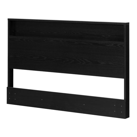 South Shore Holland Full Queen Panel Headboard in Black Oak