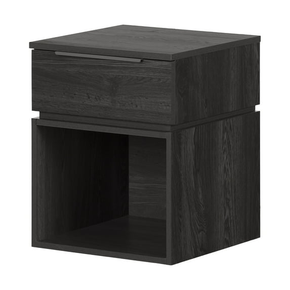 South Shore Hourra, Contemporary Nightstand, Gray Oak