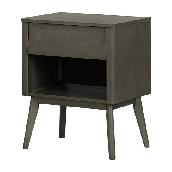 South Shore Kodali 1-Drawer Nightstand Dark Oak