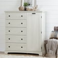 thumbnail image 1 of South Shore Lilak Coastal 5-Drawers Dresser Winter Oak, 1 of 11
