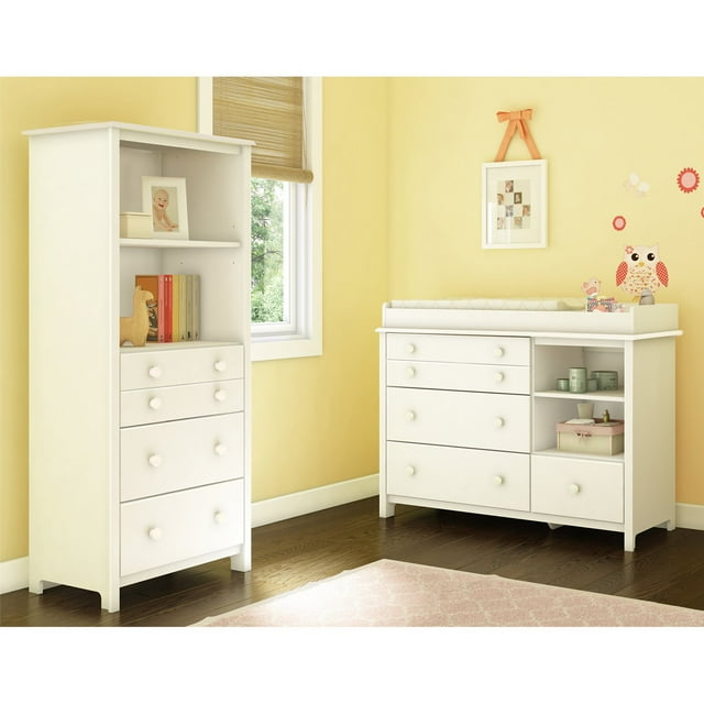 South Shore Little Smileys Changing Table with Shelving Unit and