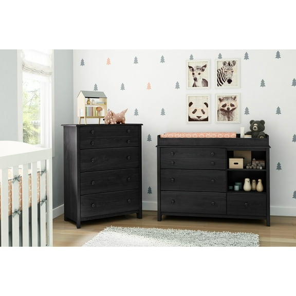 South Shore Little Smileys, Contemporary Changing table, Wide Gray