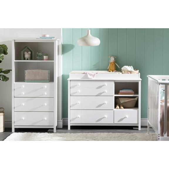 South Shore Little Smileys, Contemporary Changing table, Wide White