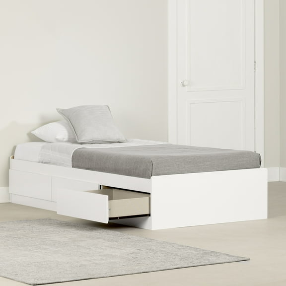 South Shore Logik Mates 3-Drawer Storage Bed, Twin, White