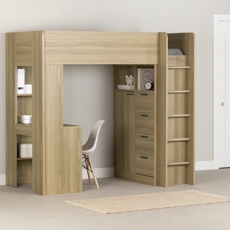 South Shore Logik, Scandinavian Bed, Twin Brown