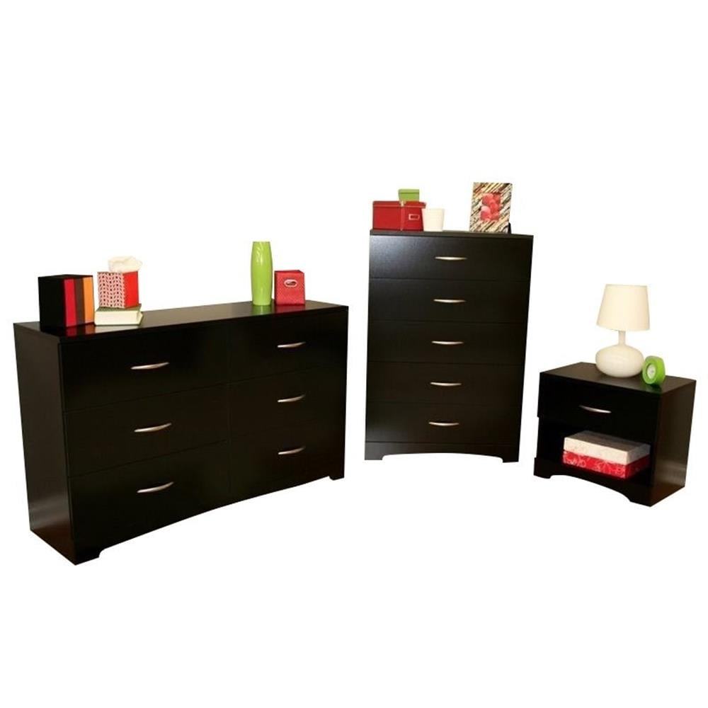 South Shore Maddox Three Piece Matching Bedroom Drawer Set in Pure ...