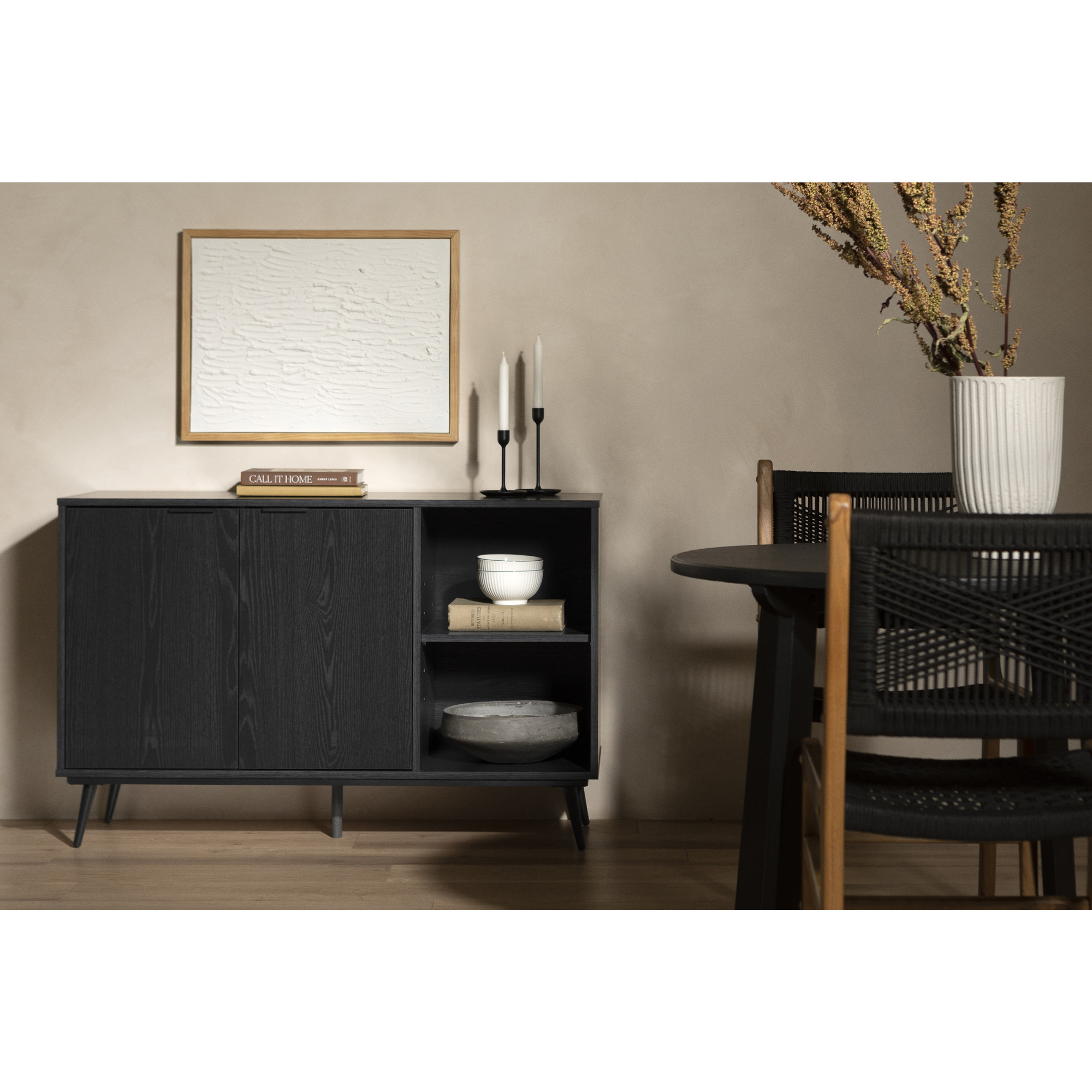 South Shore Mezzy, Contemporary Sideboard,  Black