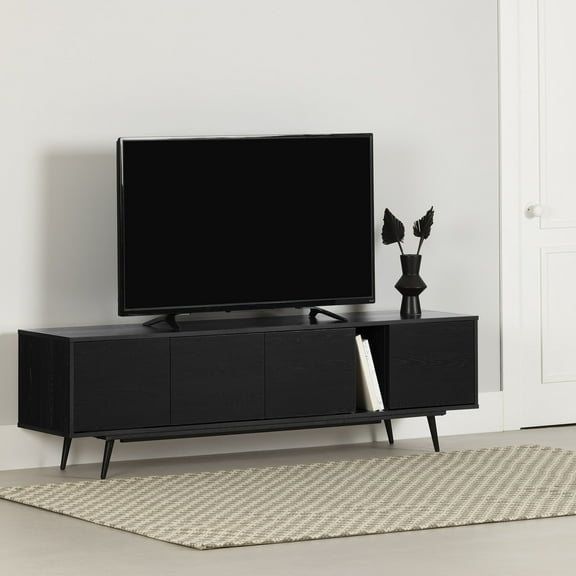 South Shore Mezzy, Contemporary TV Stand,  Black