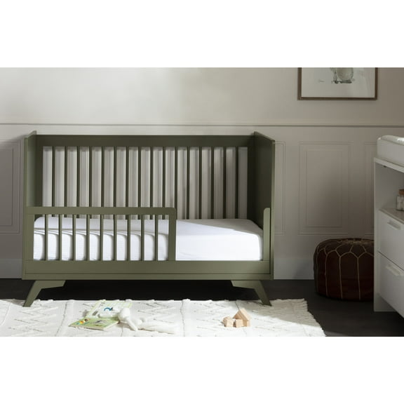 South Shore Milos, Mid-century Glam Crib, Crib Green