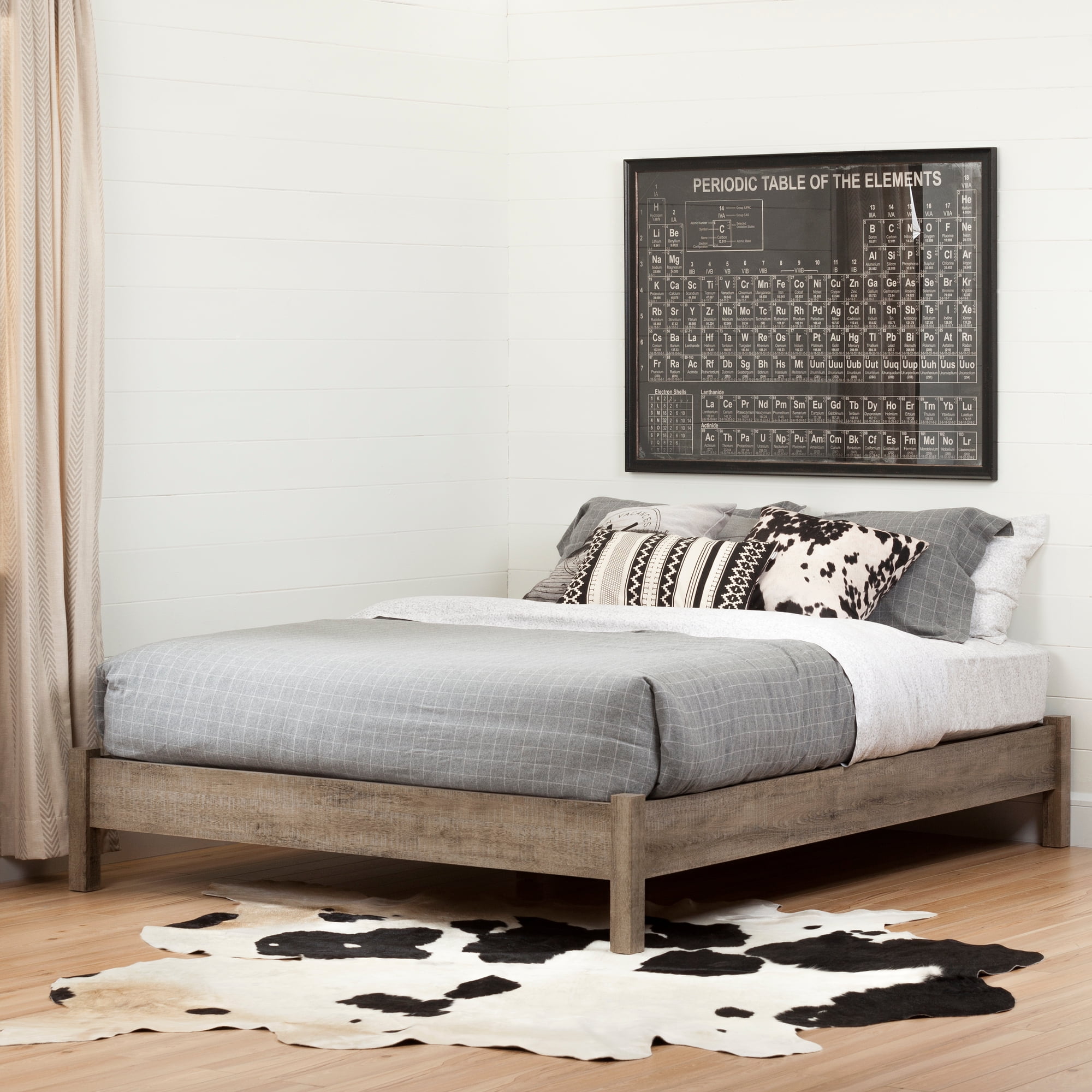 South shore munich platform bed on legs deals