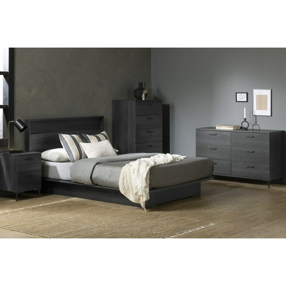 South Shore Musano, Contemporary Nightstand, Gray