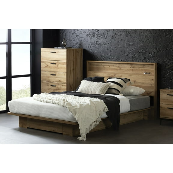 South Shore Musano, Urban Modern Bed, Full/Queen Brown