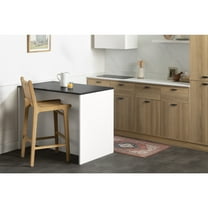 South Shore Myro, Farmhouse Kitchen Island,  Black
