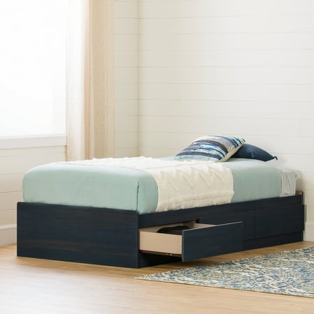 South Shore Navali Mates Bed with 3 Drawers, Blueberry