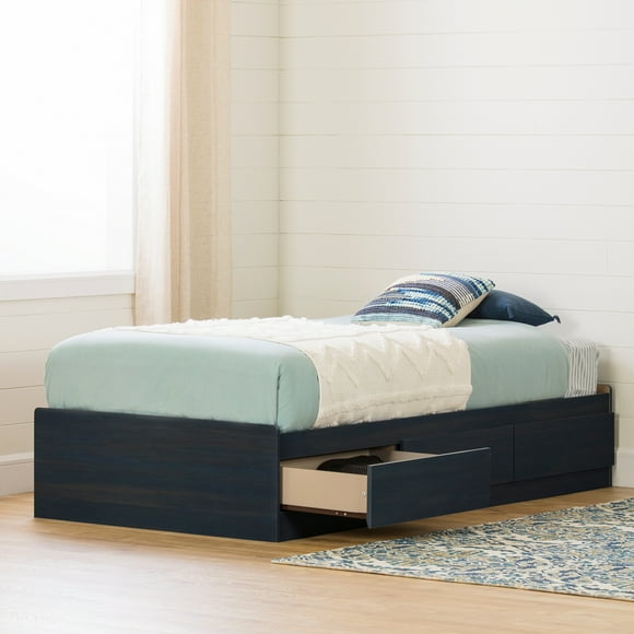 South Shore Navali Mates Bed with 3 Drawers, Blueberry