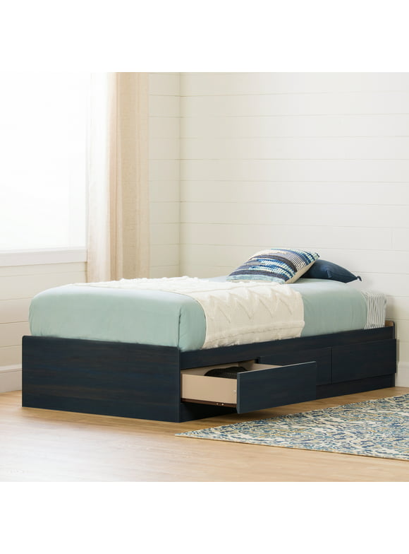 South Shore Navali Mates Bed with 3 Drawers, Blueberry