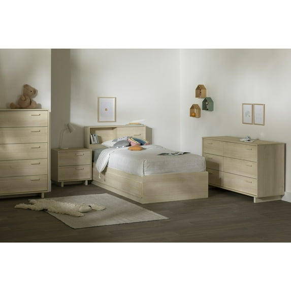 South Shore Noah, Contemporary Nightstand, Beige