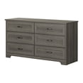thumbnail image 1 of South Shore Prairie, Farmhouse 6-Drawer Double Dresser, Gray Maple, 1 of 10